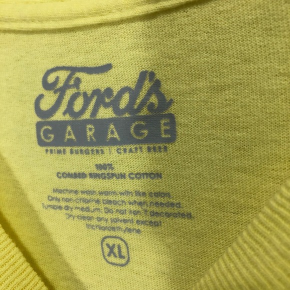 Ford's Garage Mustang‎ T-Shirt Graphic Tee 50 Years Cars Yellow XL - Picture 5 of 9